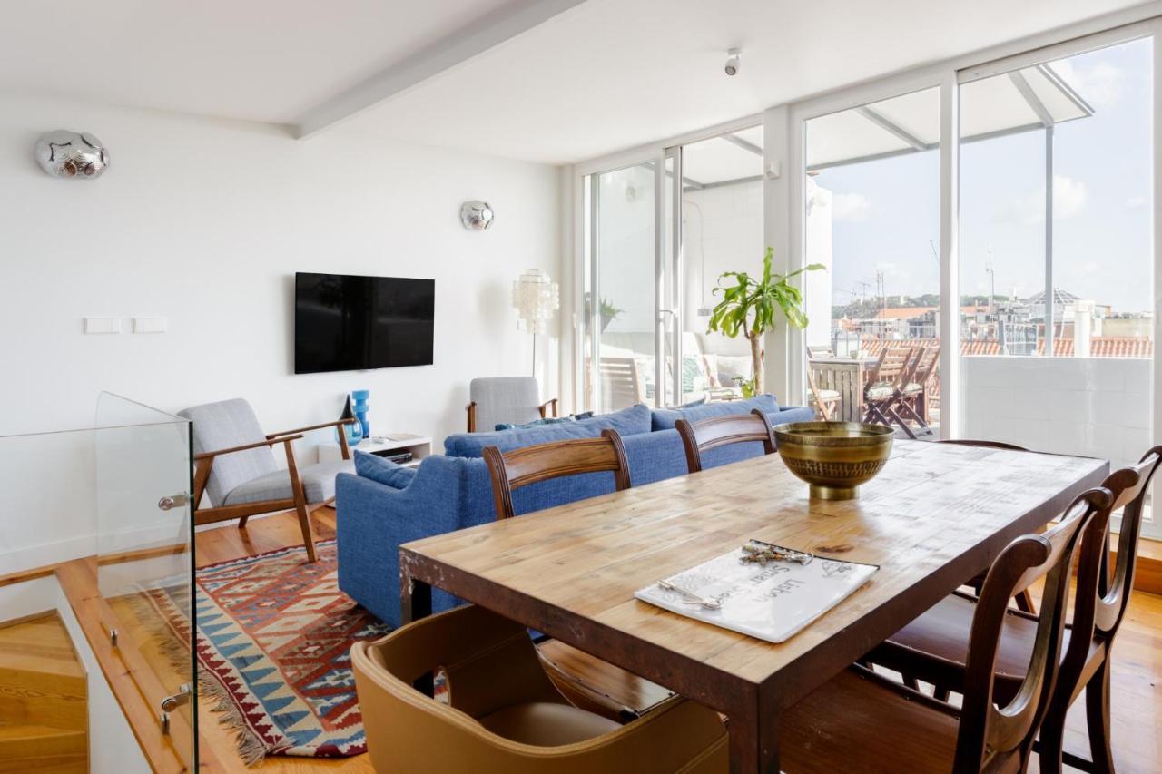 Amazing Rooftop Terrace With River And Historic City View 4 Bedrooms 4 Bathrooms Ac 19Th Century Building Chiado Lisbon Bagian luar foto